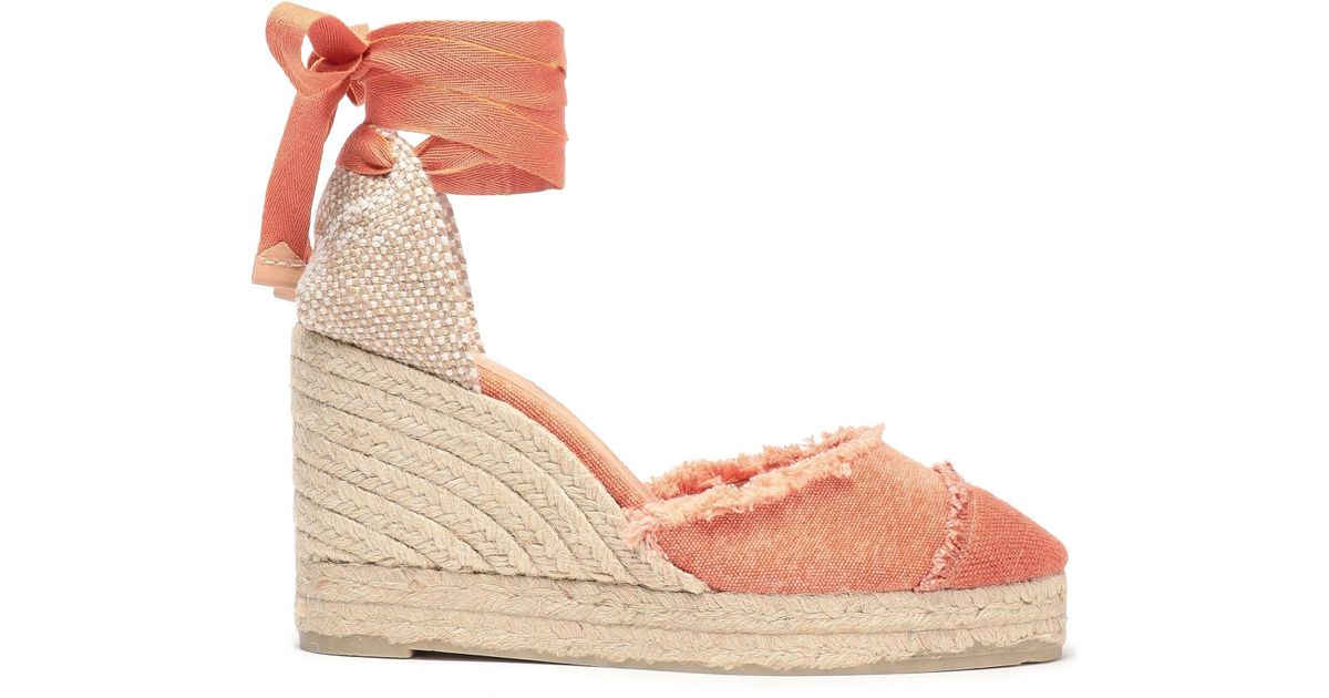 peach espadrilles