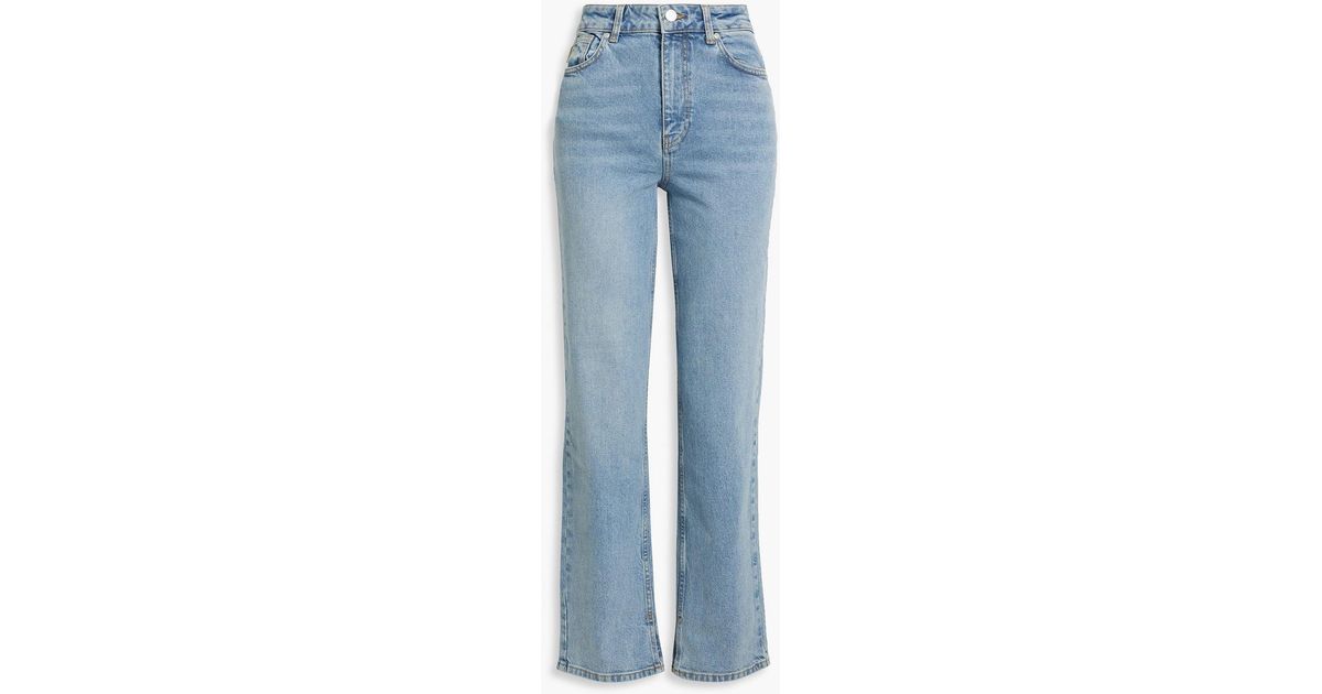 Ganni high rise wide leg best sale jeans