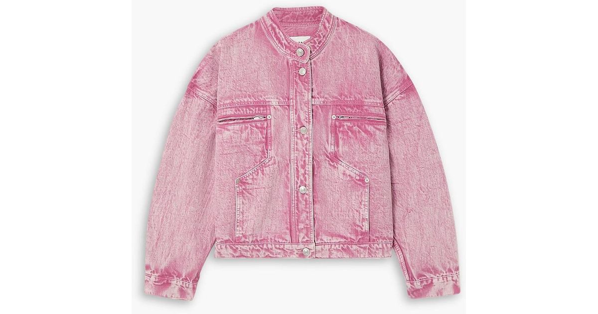 ジャケット ISABEL MARANT Women Jackets VE0026FA PINK Isabel Marant Viane Denim Jacket in Pink | Lyst