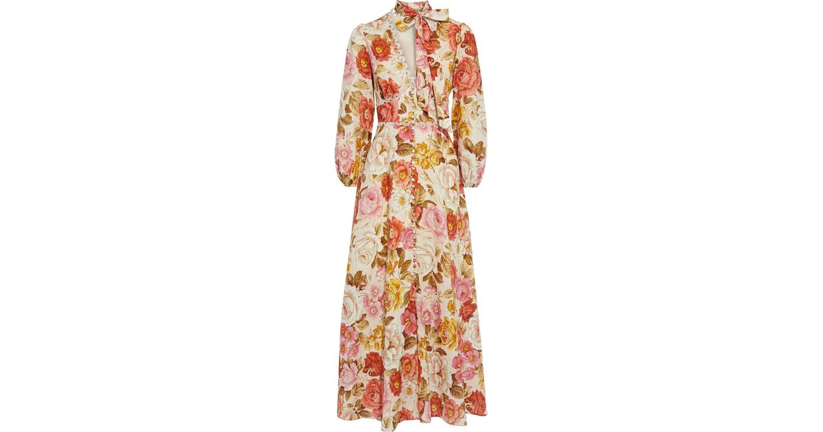 zimmermann bonita long sleeve dress Bonita linen mid-length dress