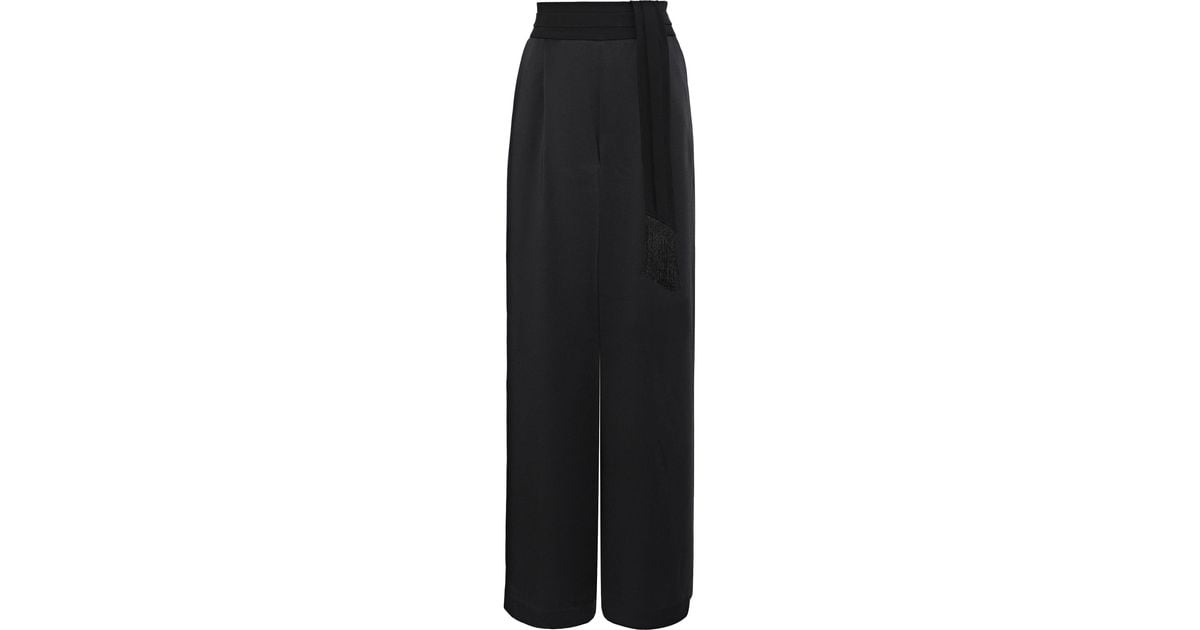 rachel-zoe-black-satin-pant-suit-classic-professional-women-style3 -  MEMORANDUM
