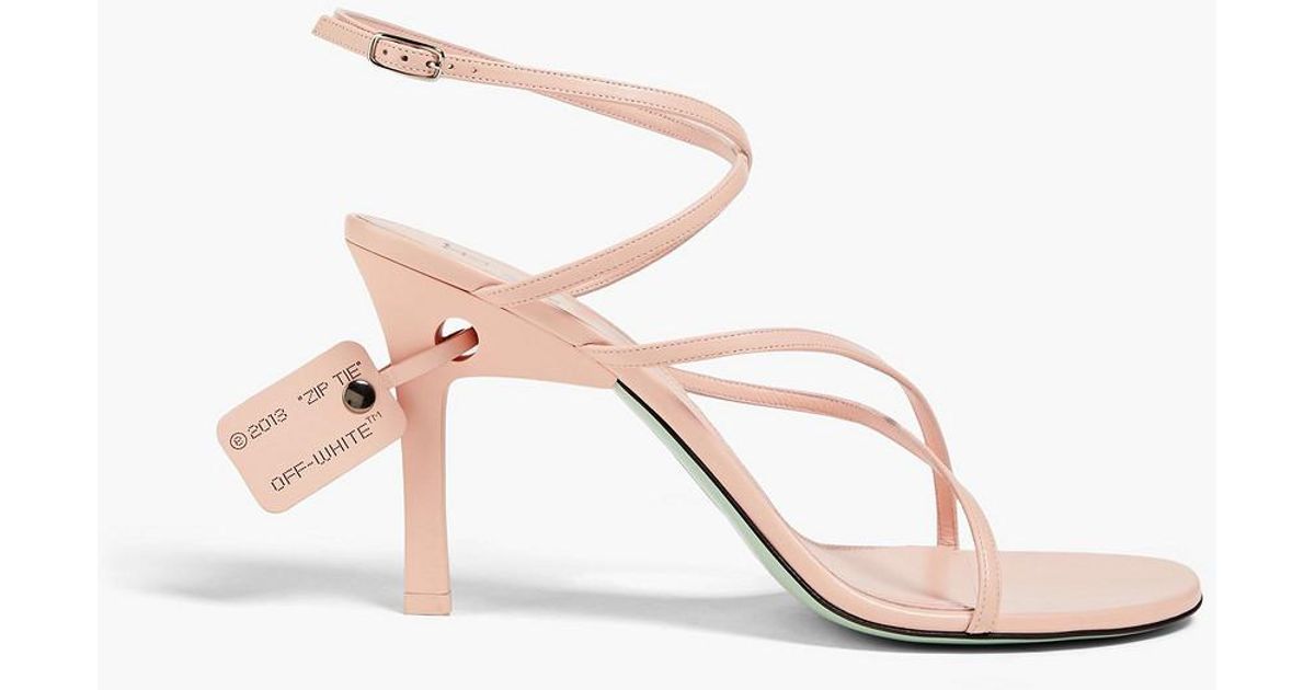 Off-White c/o Virgil Abloh Meteor Leather Sandals in White | Lyst UK