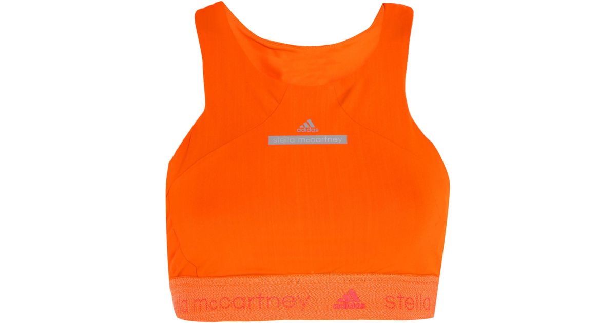 bright orange sports bra
