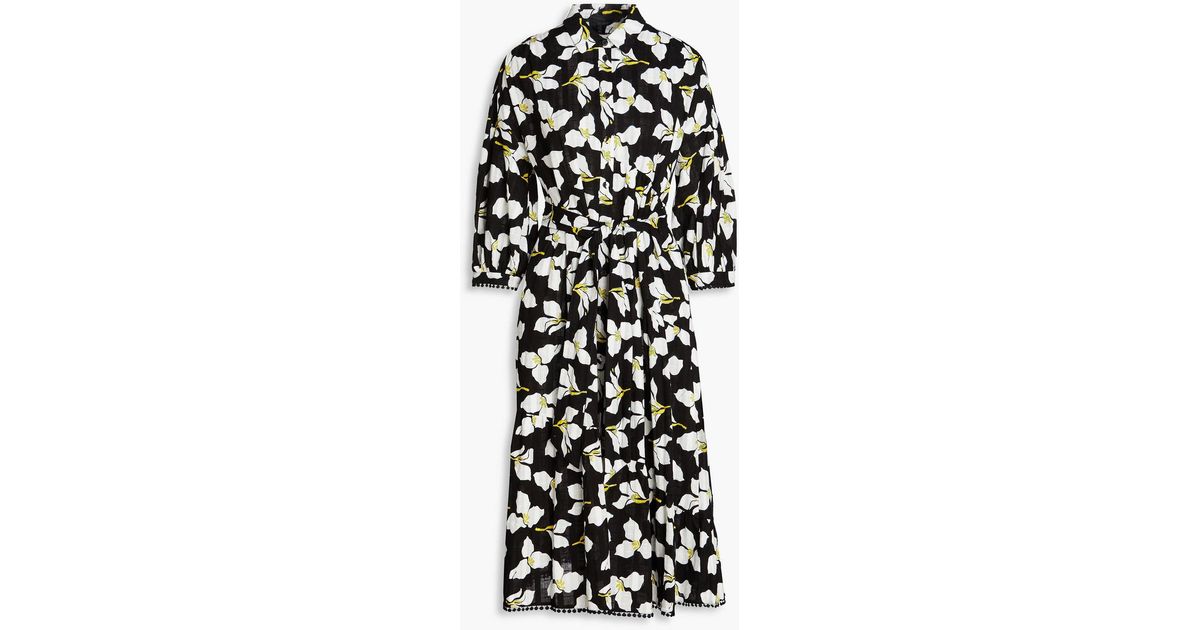 Diane von Furstenberg Luna Floral-print Cotton-jacquard Midi Shirt ...