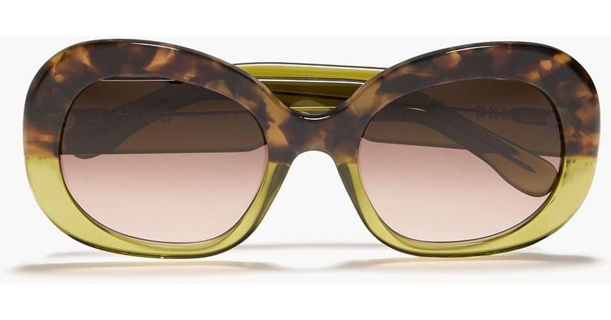GANNI Oversized Sunglasses brown/green Tortoise NWOT with Case antonio-ganni-liquorice-sun-  main image 2