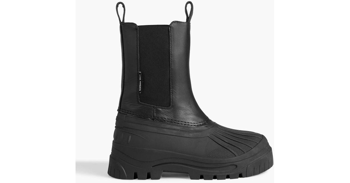 Axel Arigato Cryo Leather And Rubber Rain Boots in Black | Lyst