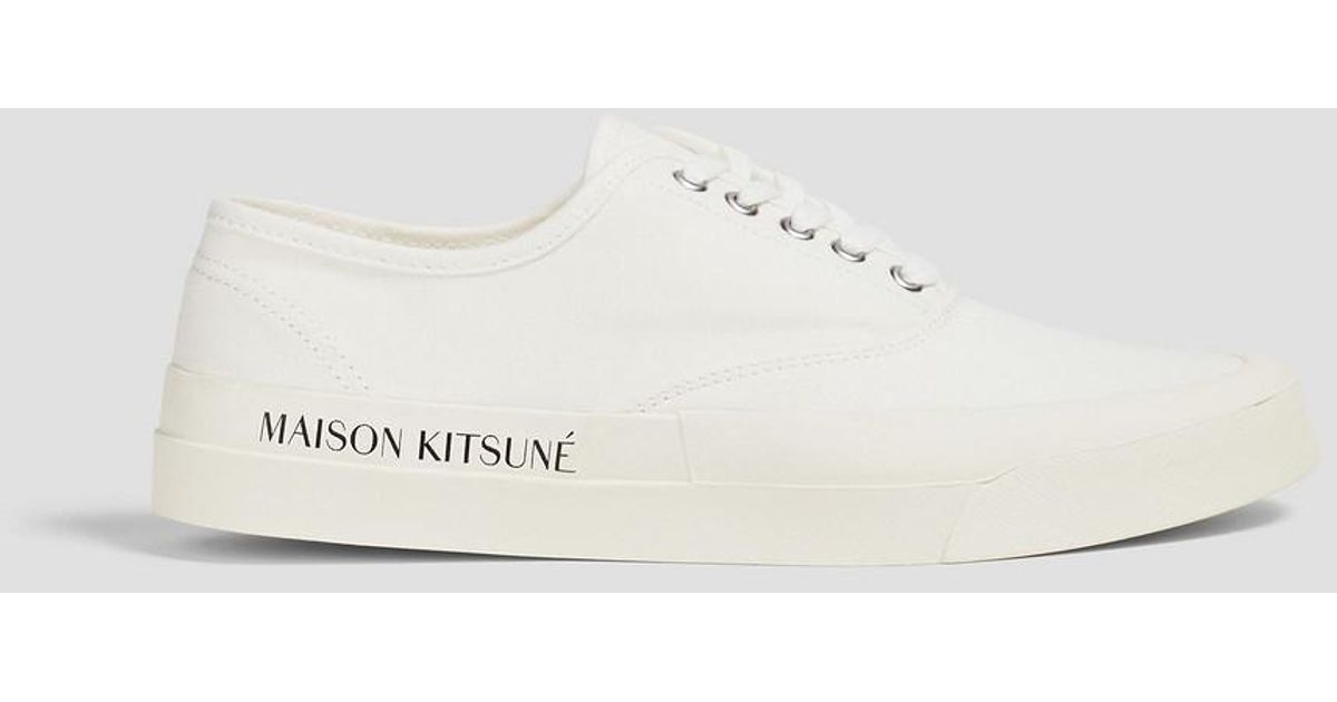 Maison kitsune hotsell canvas sneakers