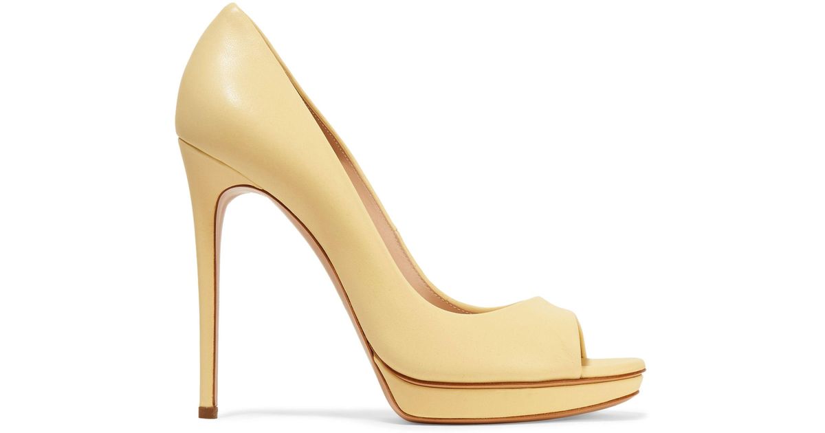 pastel yellow heels