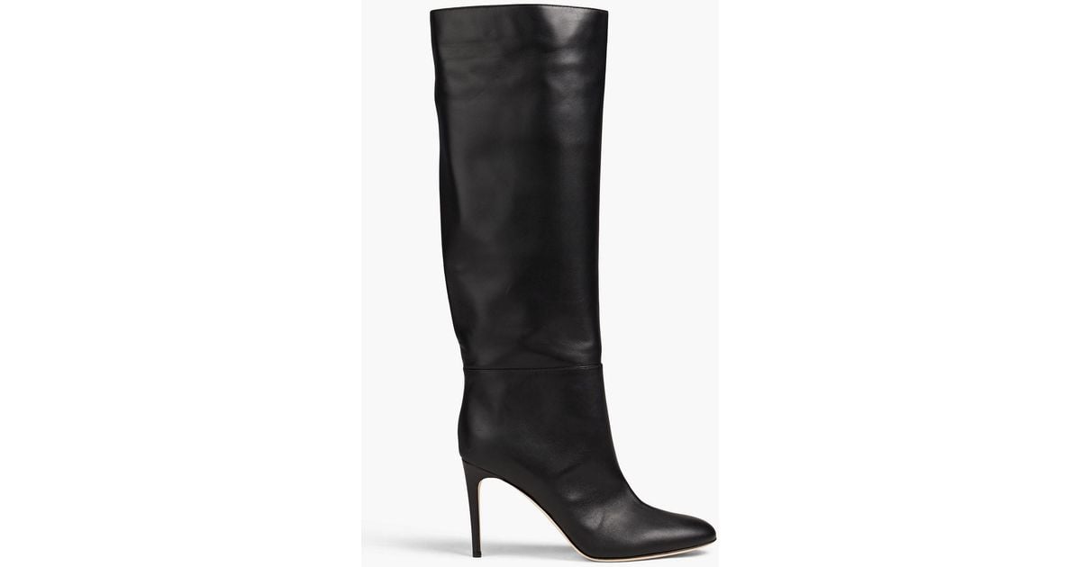 Sergio Rossi Leather Knee Boots in Black Lyst