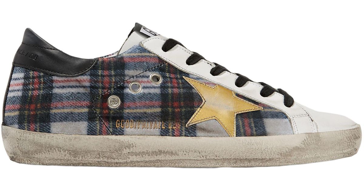 golden goose tartan sneakers