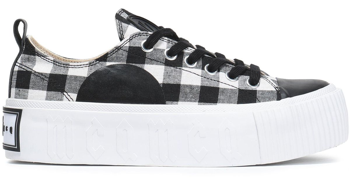 leather black plimsolls