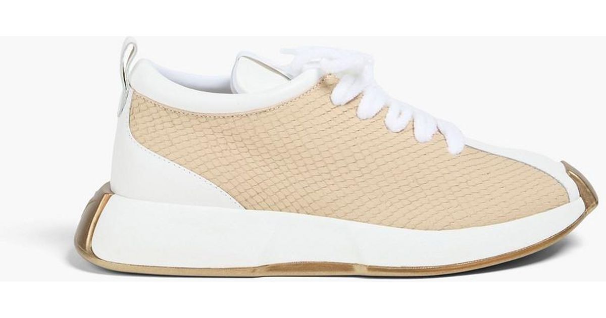 Giuseppe Zanotti Omnia 10 Snake-effect Leather Sneakers in White | Lyst  Canada