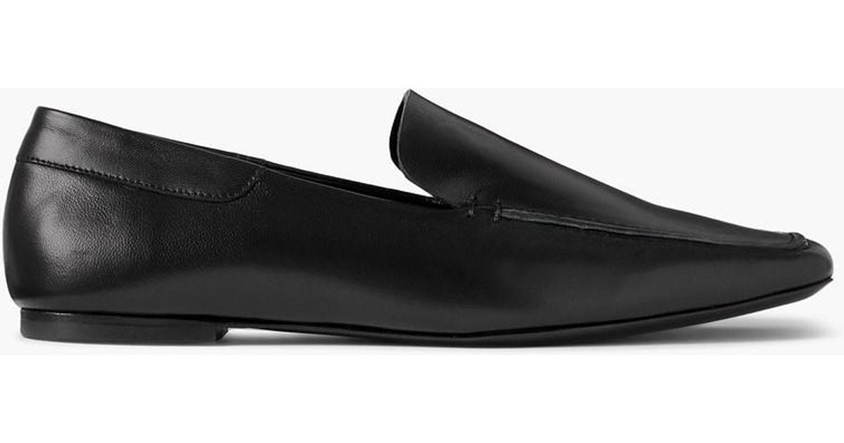 STAUD Black Padded Slip-On Loafers STAUD BLACK LEATHER SHEARLING CHUNKY LOAFERS 10” | eBay main image 3