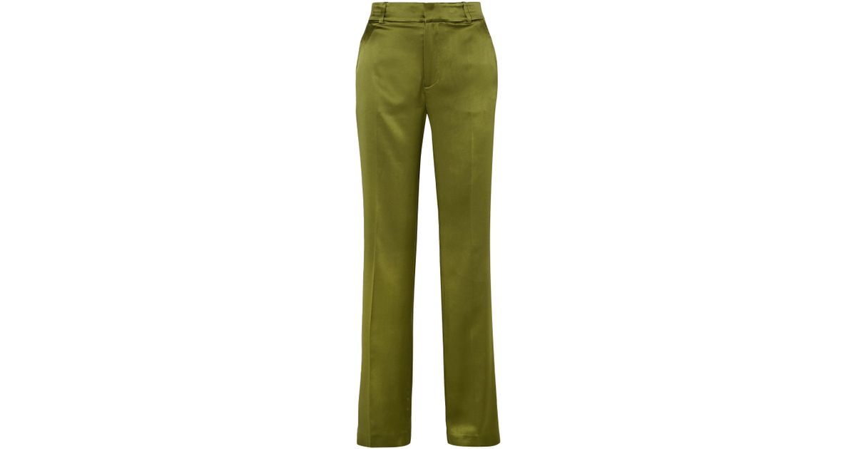 JOSEPH Silk-satin Straight-leg Pants 
