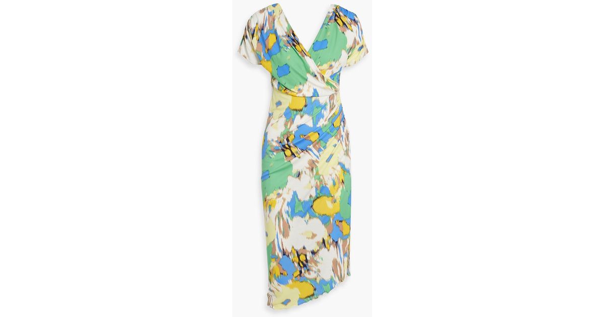 Diane von Furstenberg Havana Wrap-Effect Printed Jersey Midi