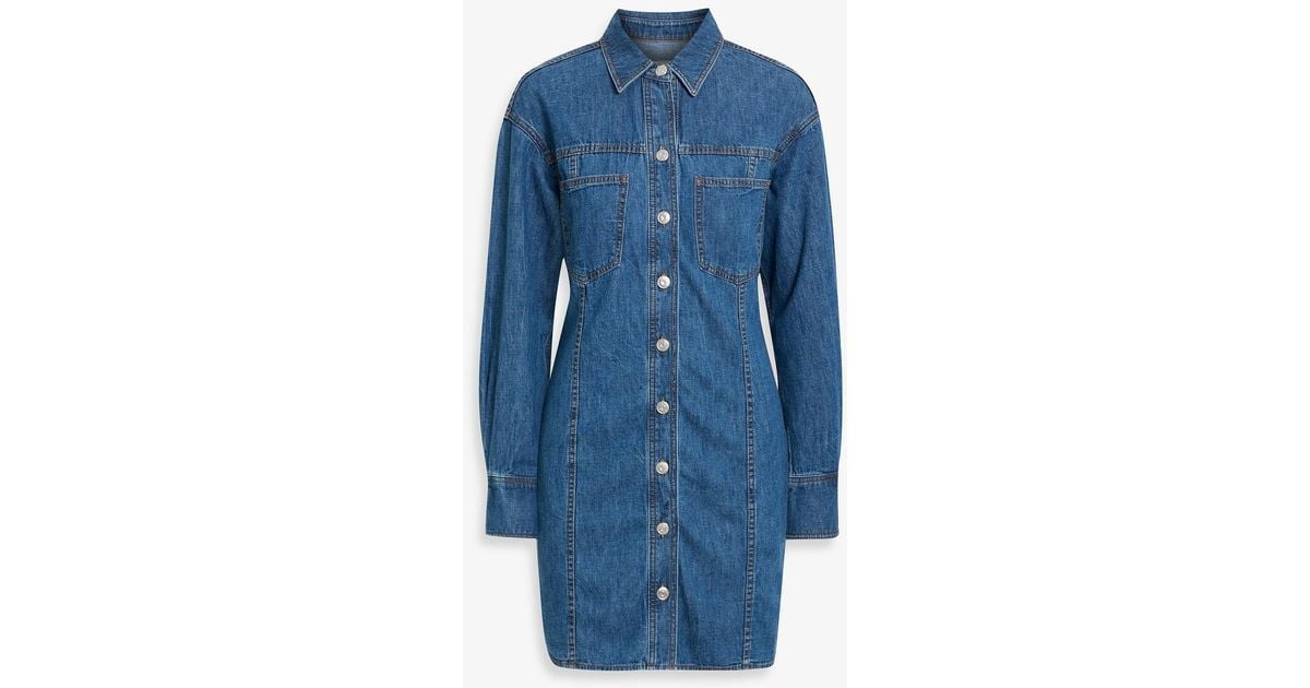 Alex Mill Marissa Denim Mini Shirt Dress in Blue | Lyst