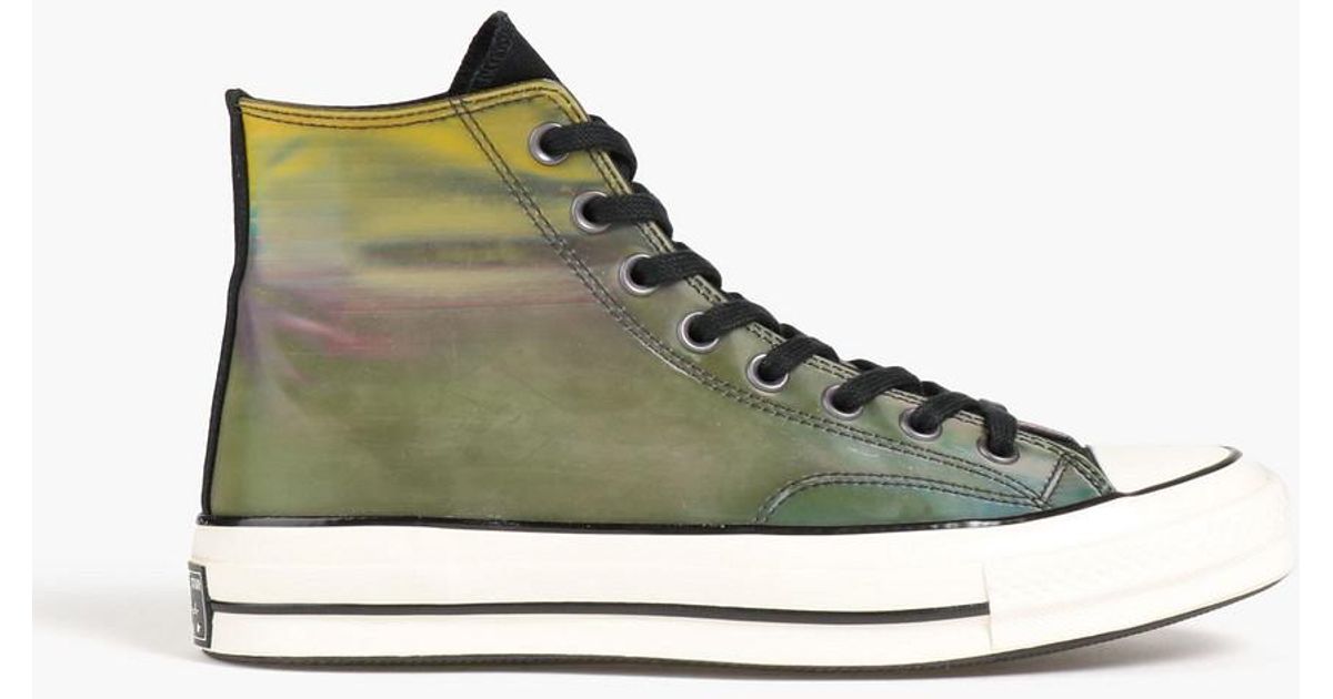 Converse Holographic Canvas High-top Sneakers in Green | Lyst UK
