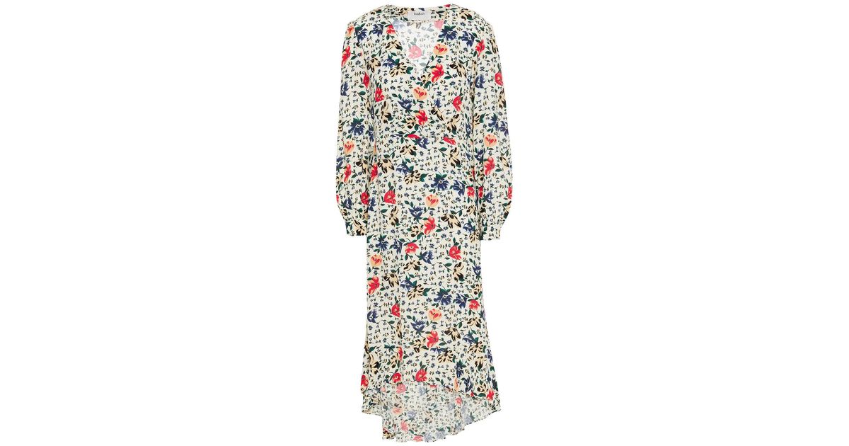 Ba&sh Synthetic Paloma Wrap-effect Floral-print Crepe Dress | Lyst UK