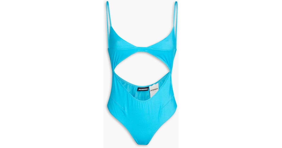 Jacquemus Aranja Cutout Swimsuit in Blue | Lyst