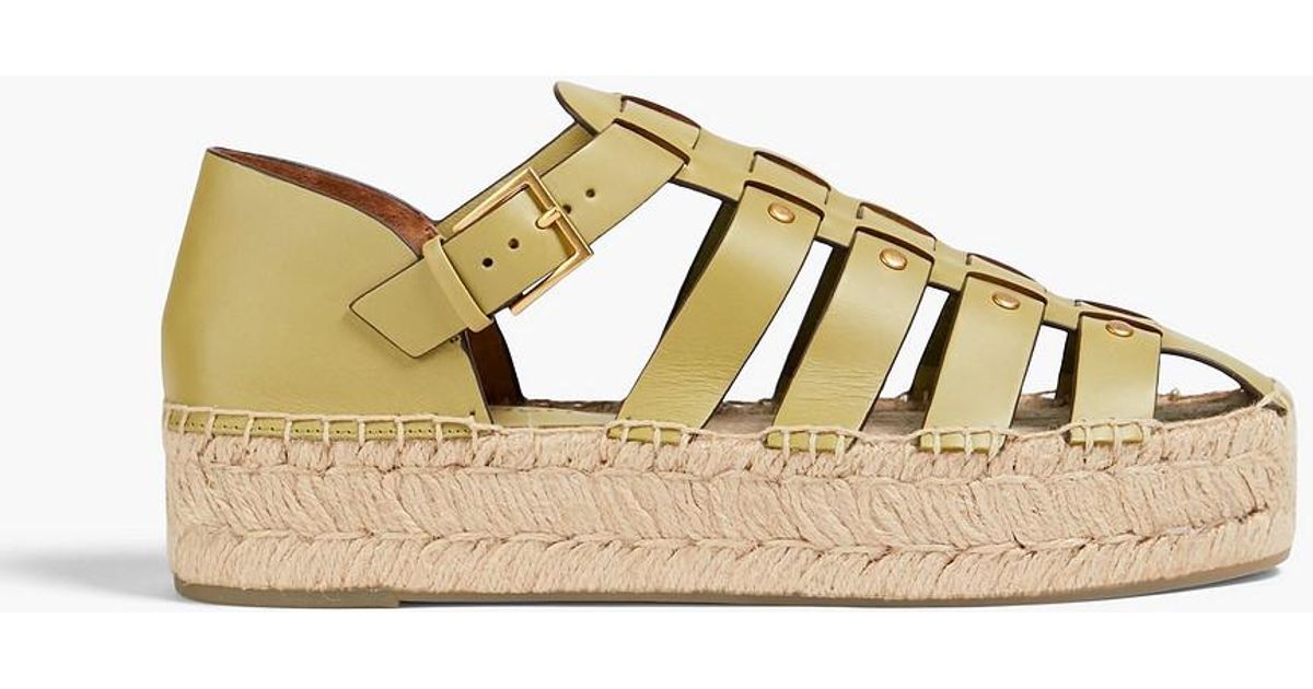 Tory burch miller studded leather espadrille sandals sale