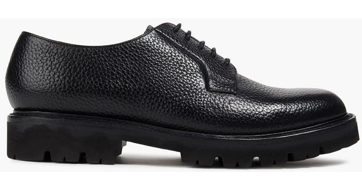 Grenson Melvin Textured-leather Oxford Shoes in Black | Lyst UK
