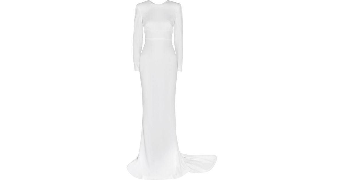 back Stretch-crepe Gown White 