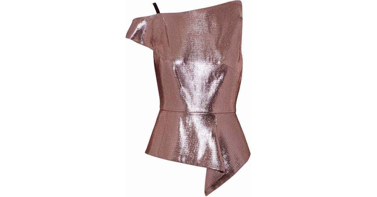 rose gold peplum top