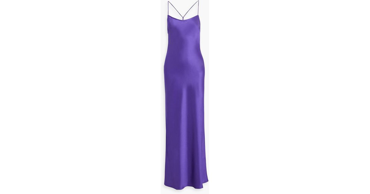 Simon Miller Kizo Satin Maxi Slip Dress in Purple | Lyst