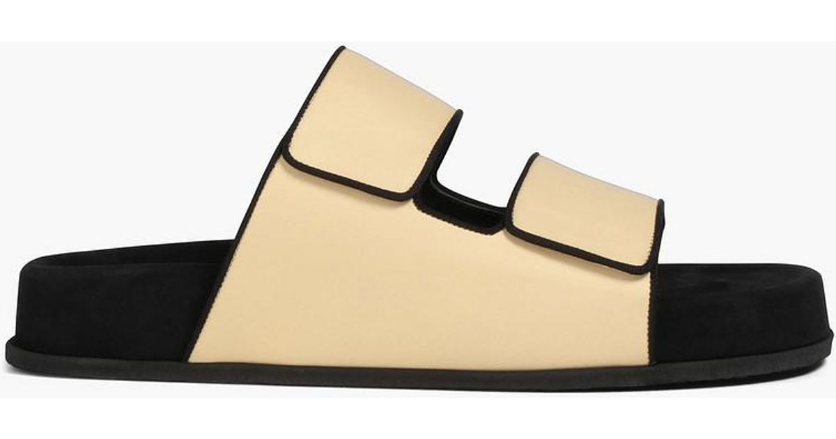 neous dombai shearling lined leather slides