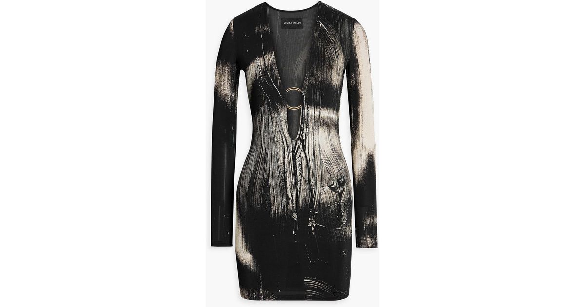 louisa ballou multicolour ring mesh dress Louisa Ballou Heatwave sheer mini dress