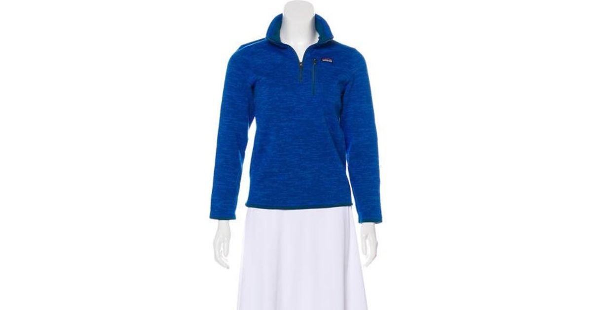 Lyst - Patagonia Long Sleeve Zip-up Sweatshirt in Blue