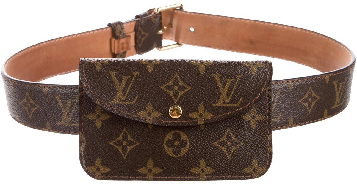 Lyst Louis Vuitton Monogram Belt Bag Brown In Metallic For Men
