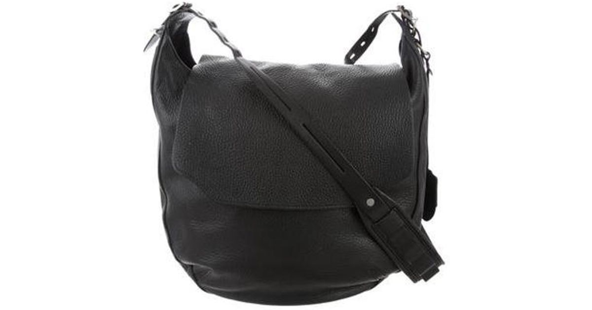 Lyst Rag Bone Bradbury Flap Hobo Bag Black In Metallic