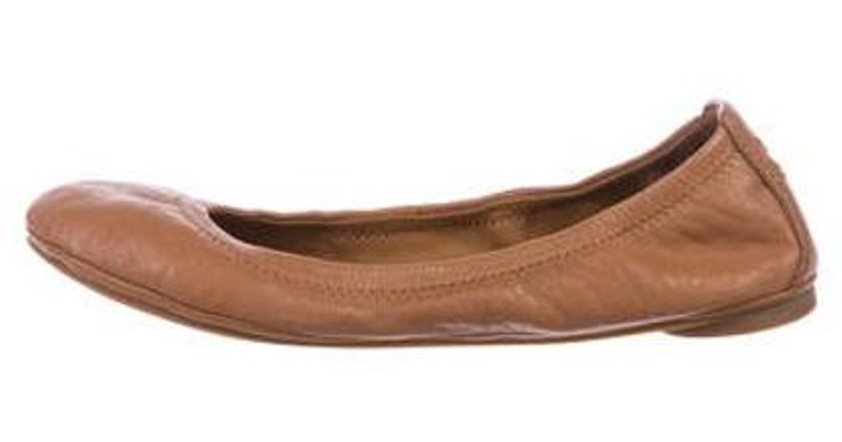 Lyst Tory Burch Pelle Ballet Flats in marrone Lyst Tory Burch Pelle Ballet Ballet Ballet Flats in marrone 1367cb