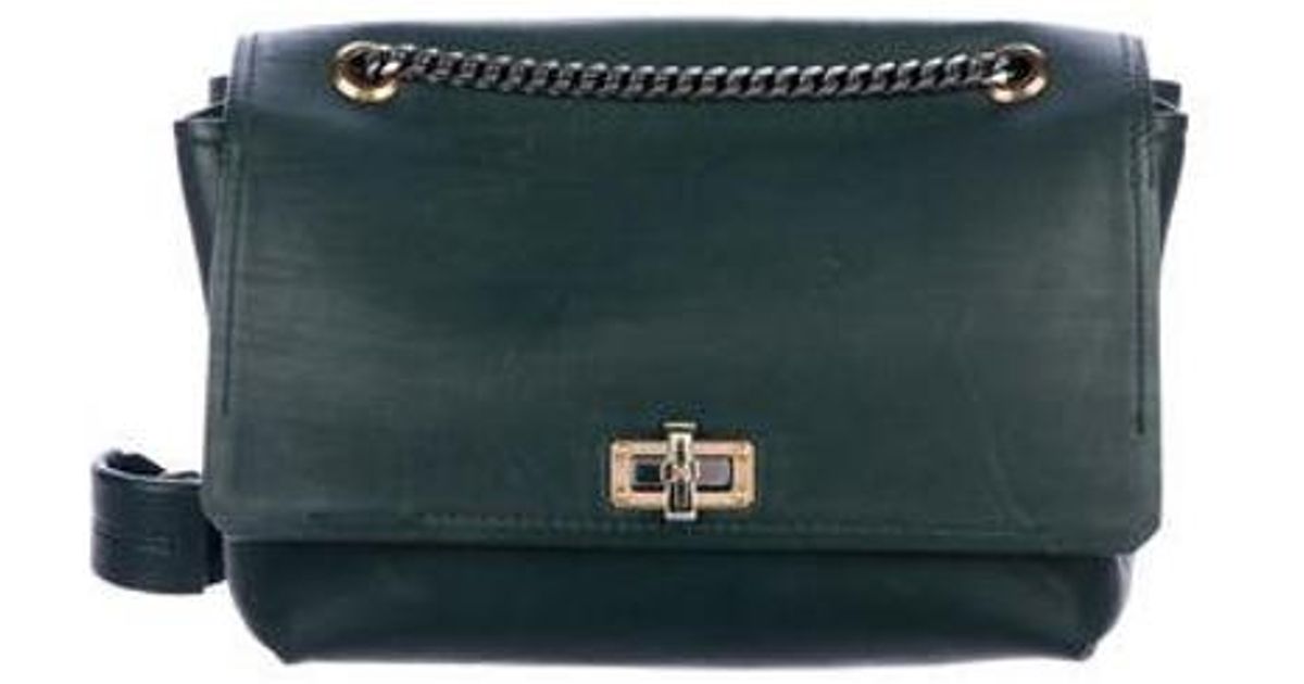 Lyst Lanvin Large Hy Shoulder Bag In Green
