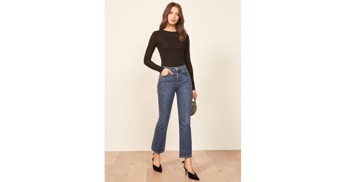 reformation jordi kick flare jeans