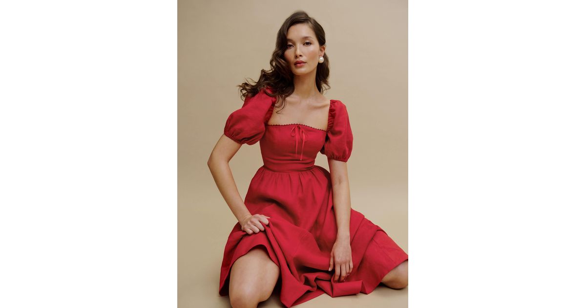 open lace back dress Women's dress with flounce MOLO - EMME Marella