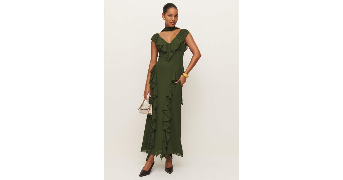 Reformation Silvana Dress in Green | Lyst