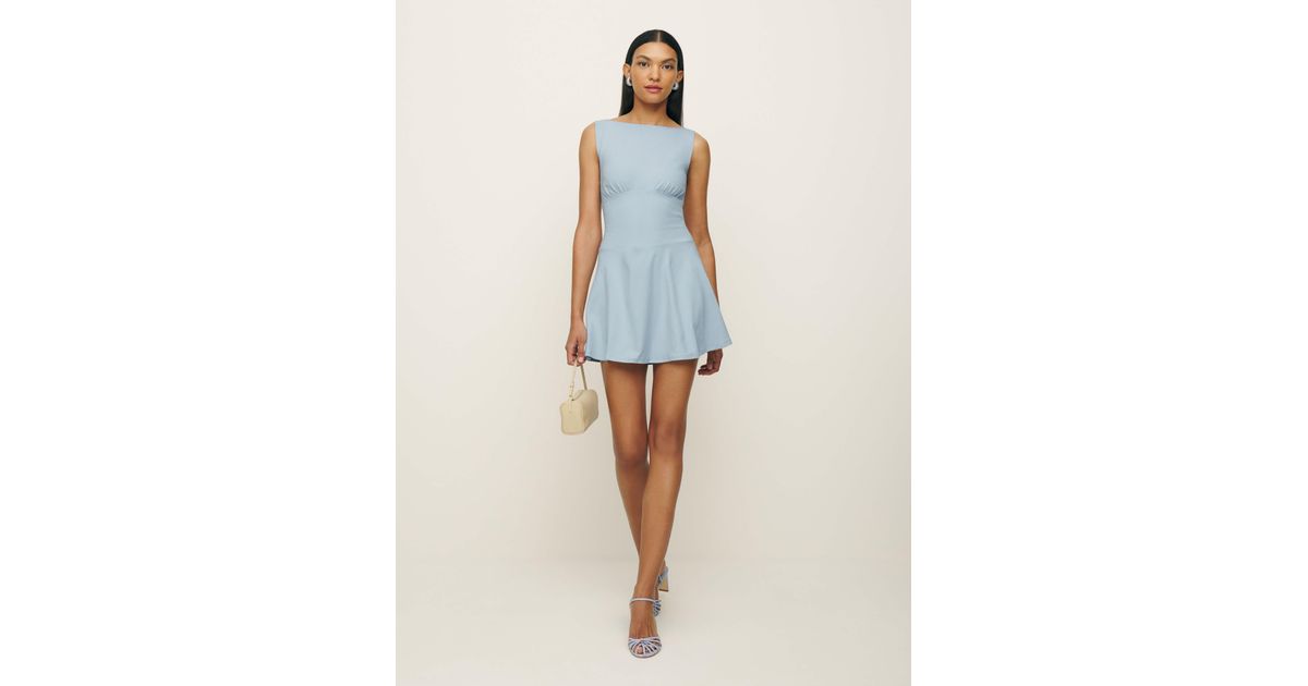 Reformation Mayve Knit Dress in Blue | Lyst