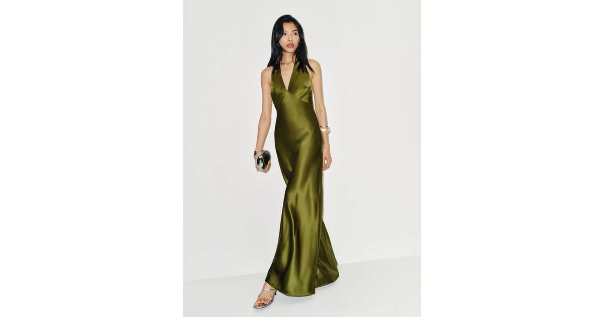 daniela silk dress Rent Reformation Maxi Artiste wrap top and skirt with side bow detail Concealed back zipper with hook and eye closure Fully lined Shell Reformation Women's Daniela Silk Dress