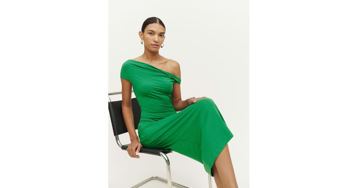 Reformation Jamen Knit Dress in Green Lyst