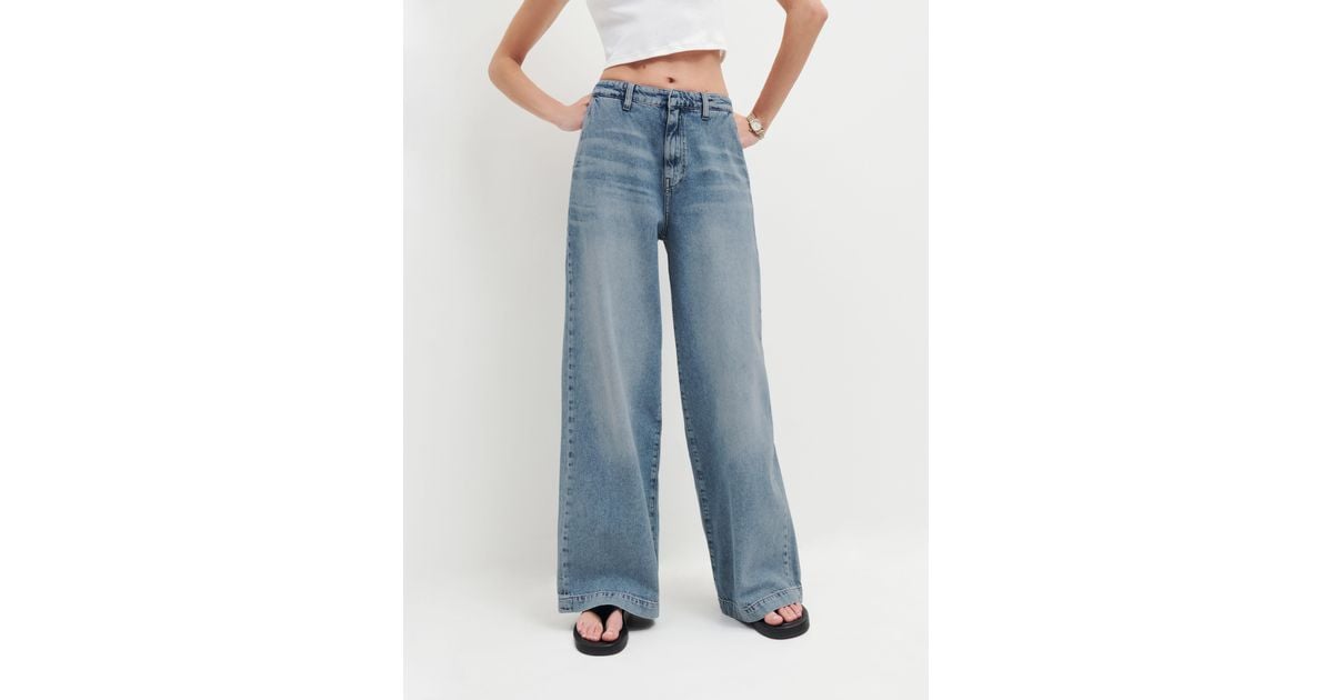 Reformation Tomas Super Wide Leg Slouch Trouser Jeans in Blue | Lyst