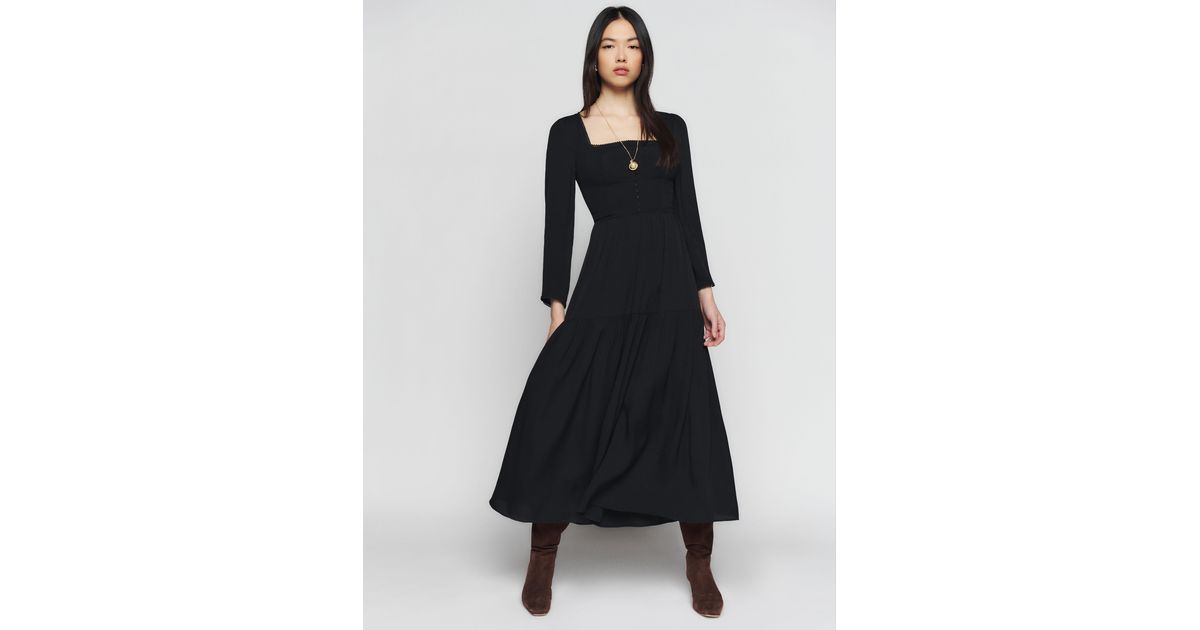 Reformation Chaylyn Dress in Black | Lyst