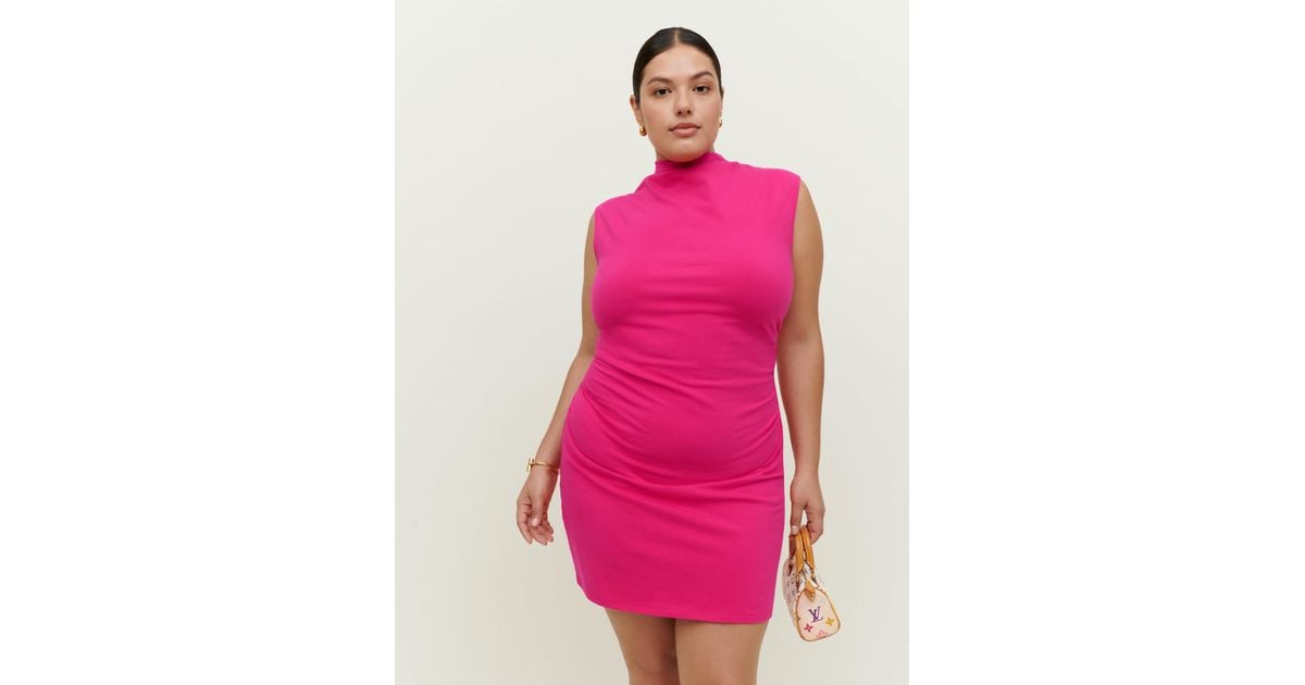 Reformation Alden Knit Dress Es in Pink Lyst