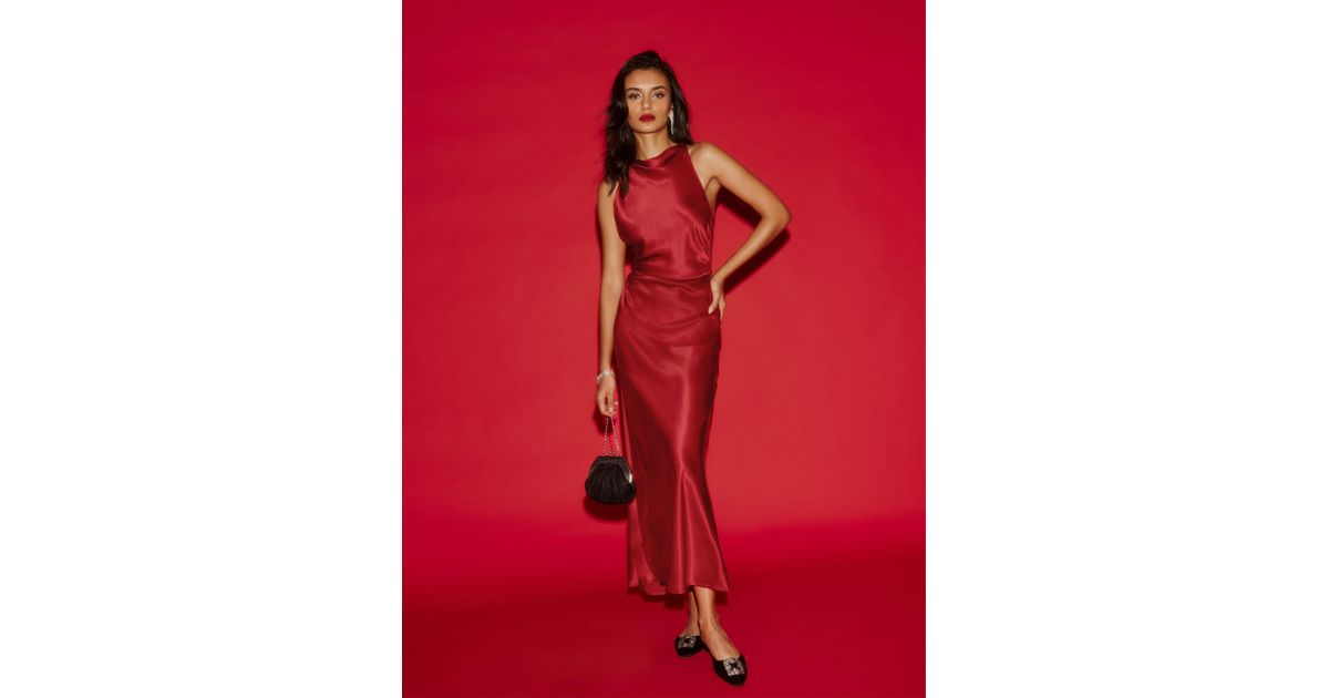 petites casette silk dress Reformation Casette Silk Dress
