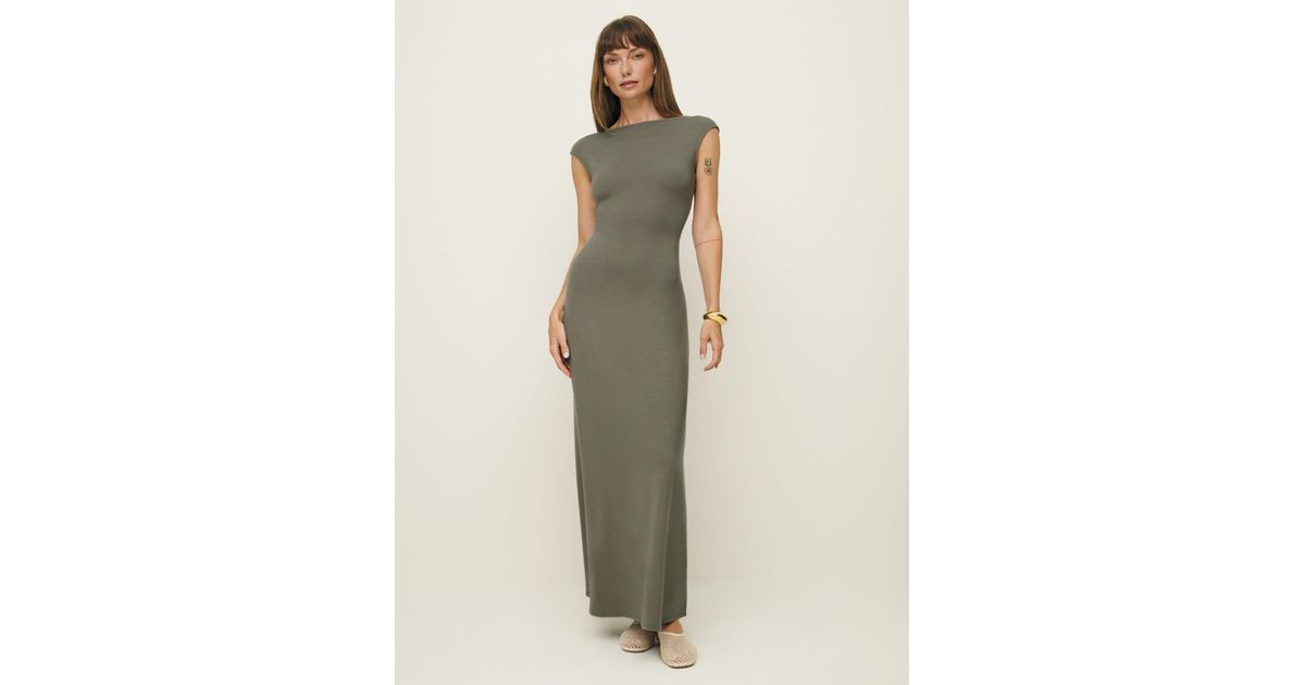 Reformation Sabine Knit Dress in Natural | Lyst