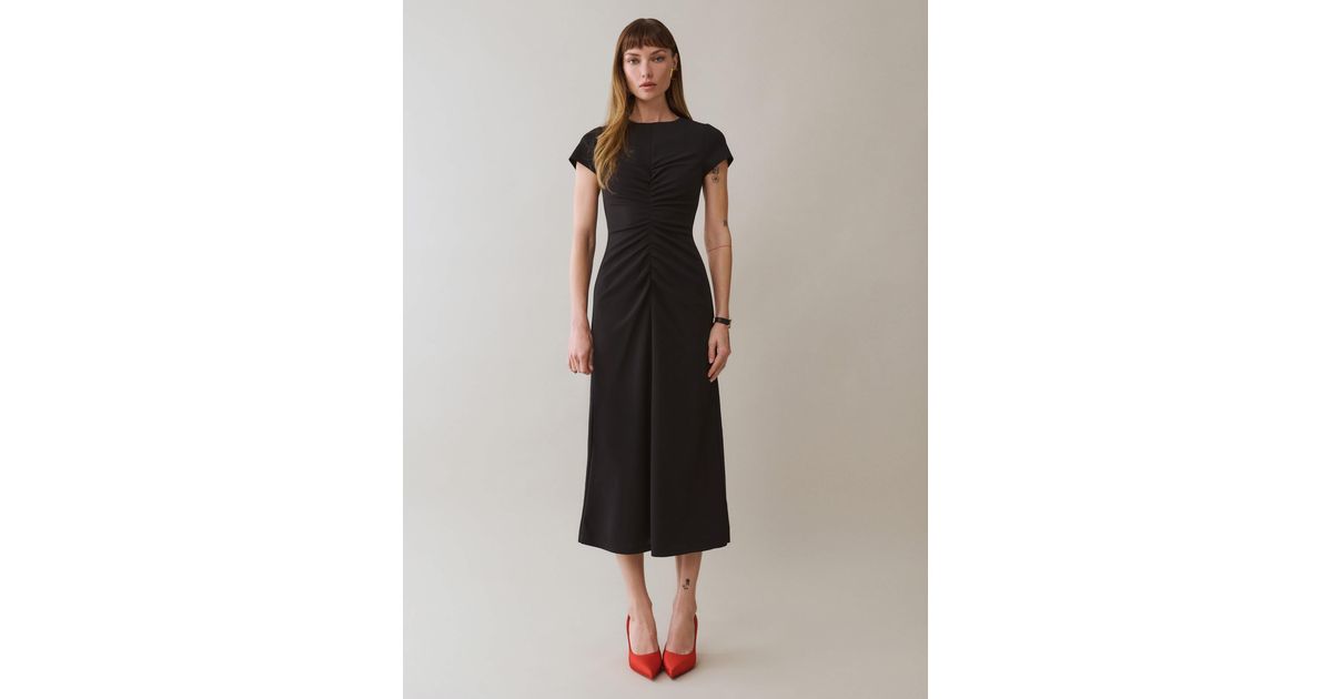 Reformation Mila Knit Dress in Black | Lyst Reformation Mila Knit Dress in Black | Lyst