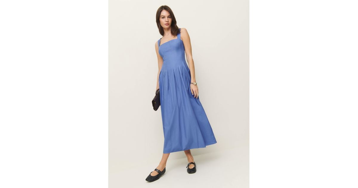 Reformation Mika Dress in Blue | Lyst