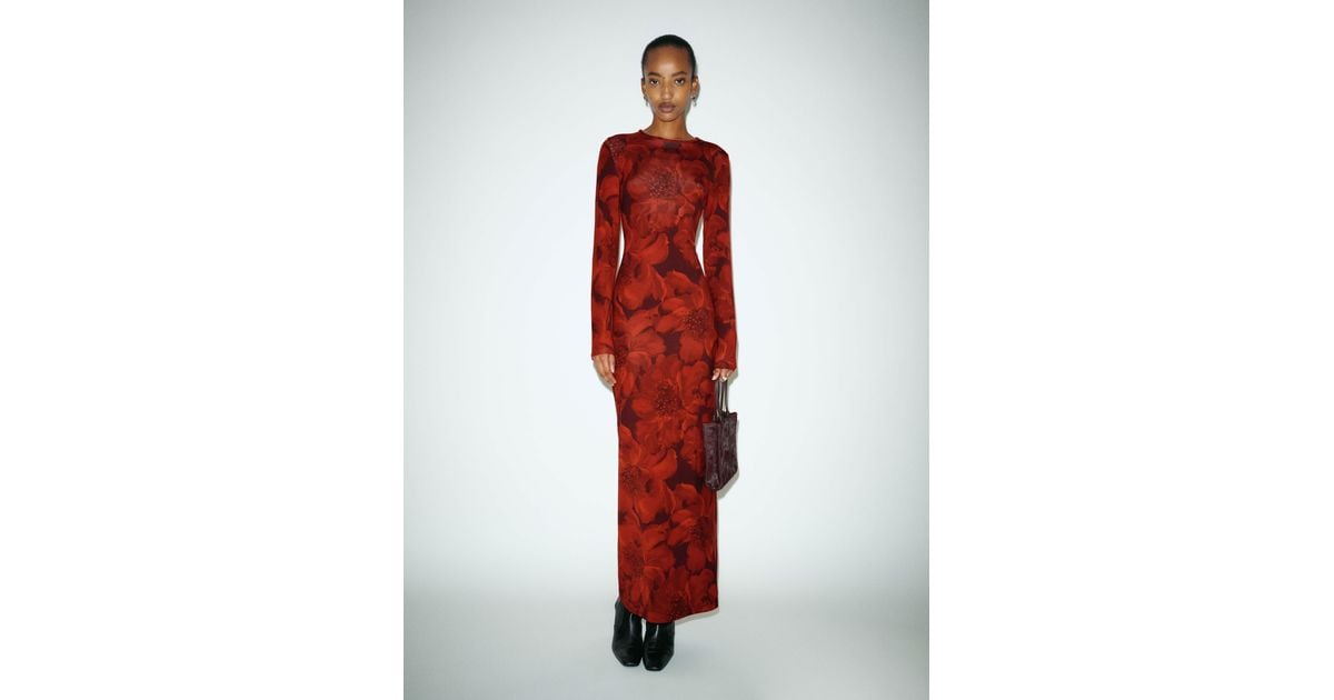 Reformation Tommie Knit Dress in Red | Lyst