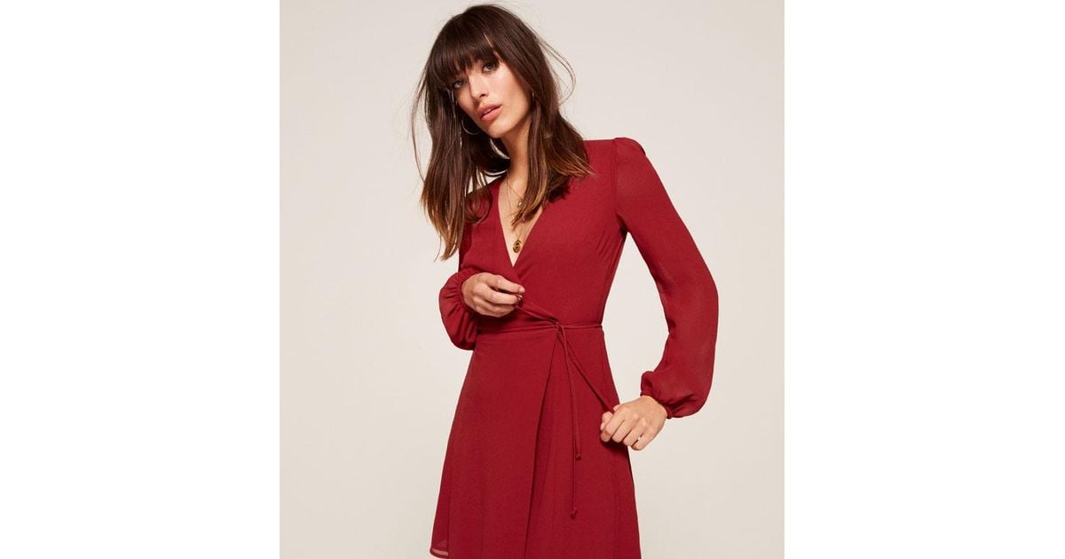 reformation red dress